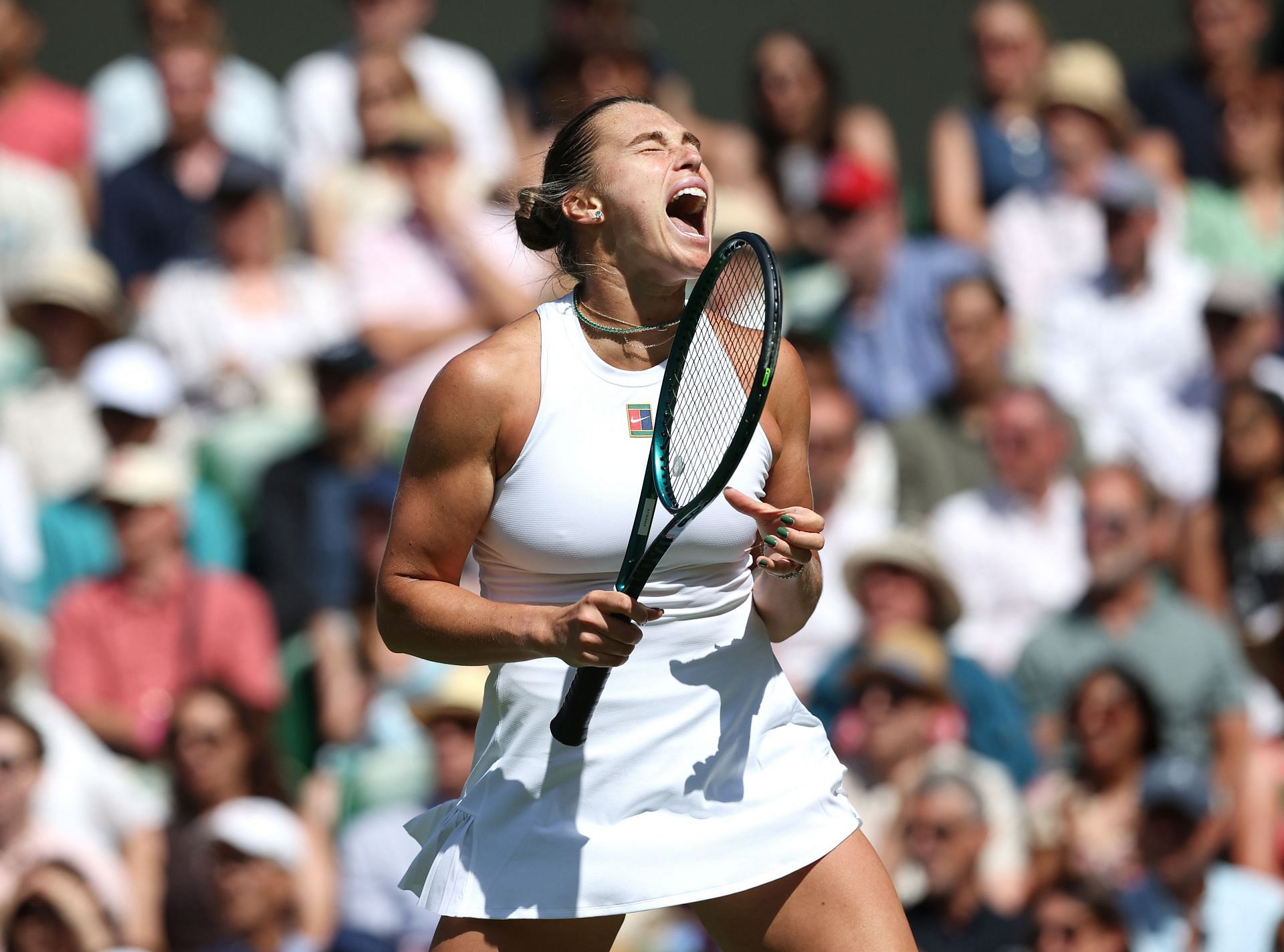 In Picture: Sabalenka in action (Getty)